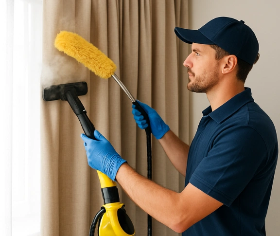 Trusted residential curtain cleaning technician Matty Curtain Cleaning gilberton QLD