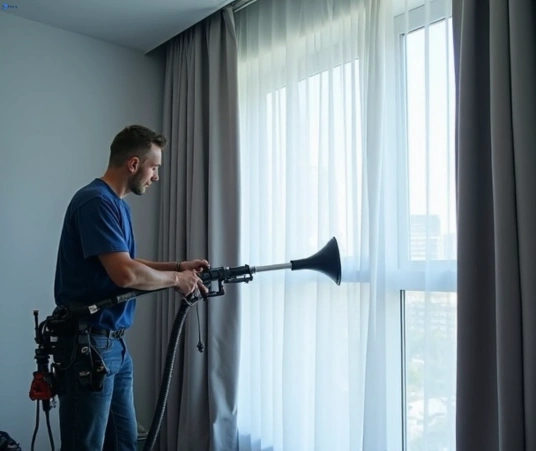 Professional commercial curtain cleaning process equipment Matty Curtain Cleaning gilberton